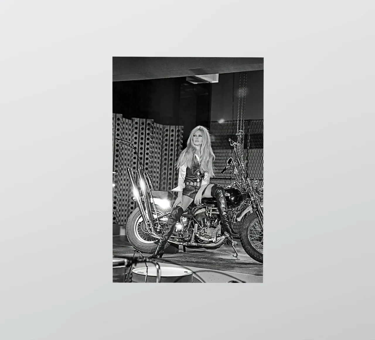 Brigitte Bardot on Harley Davidson 1967 sticker by hite Shop