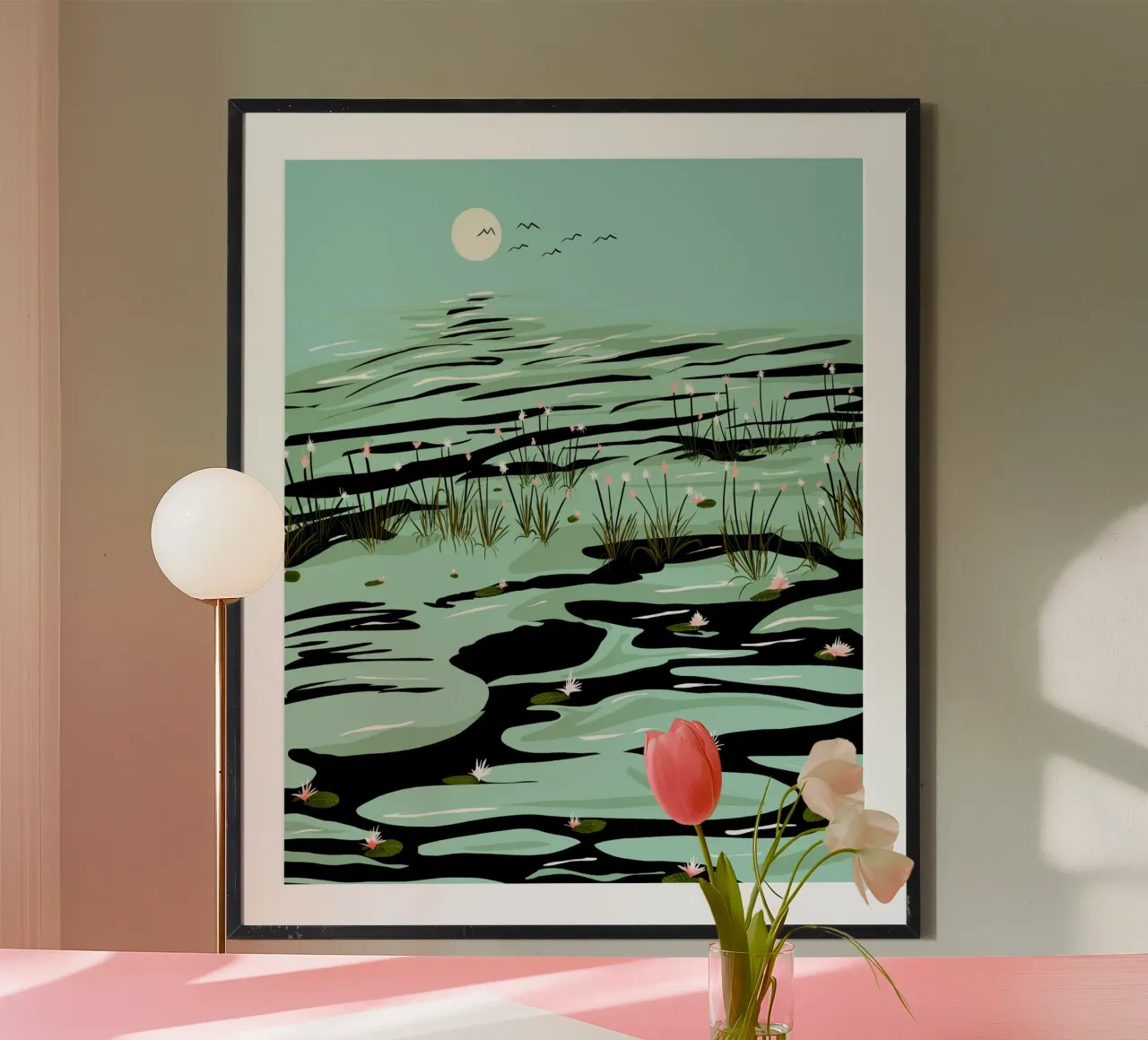 Il lago dei sogni poster con telaio in plastica da 83oranges