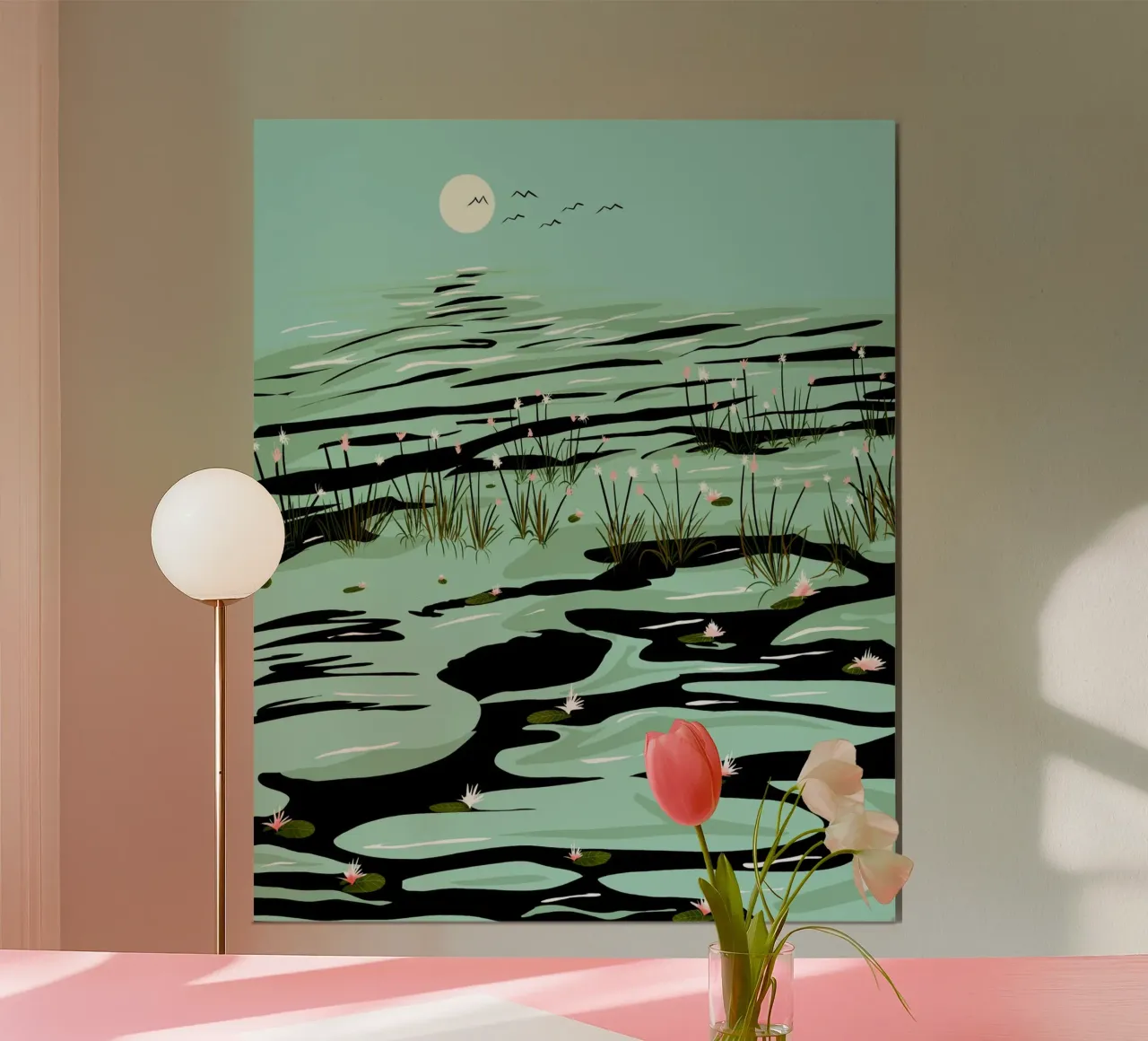 Il lago dei sogni poster con telaio in plastica da 83oranges