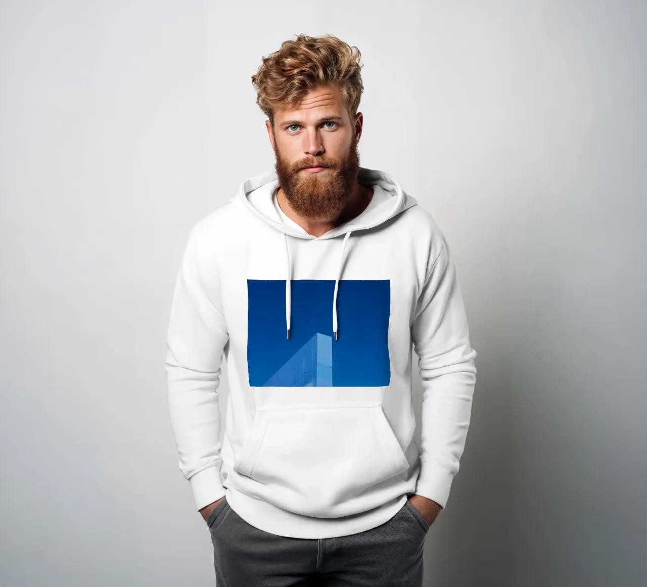 parete minima felpa con cappuccio da Bleu