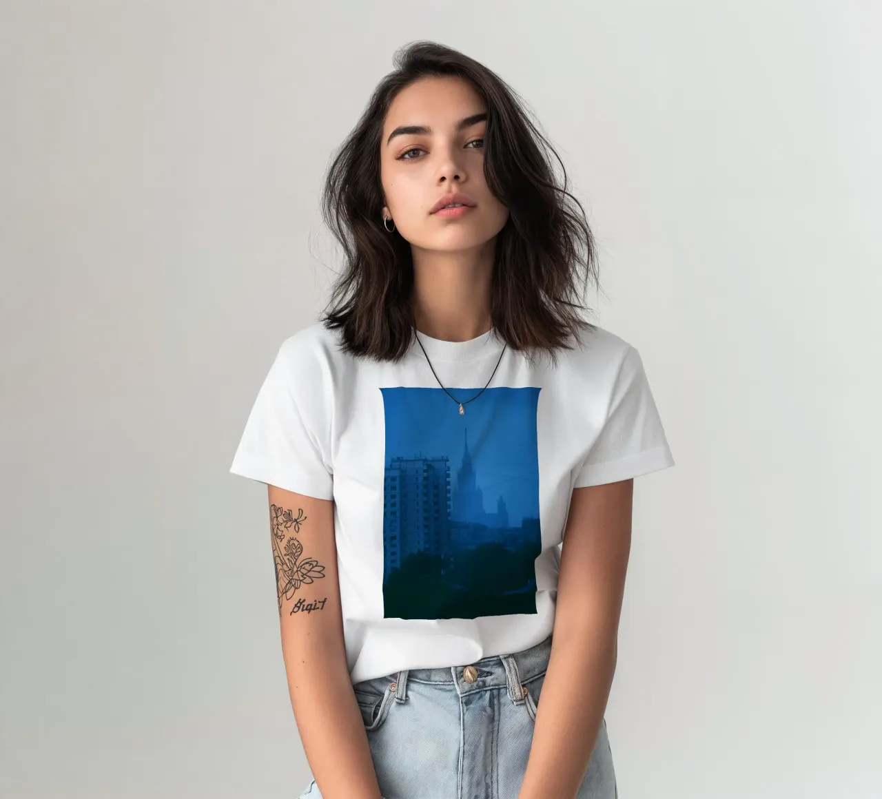 aumento dell'edificio t-shirt da Bleu
