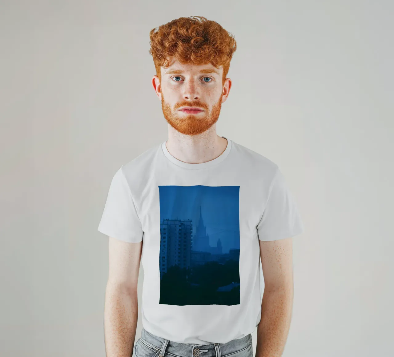 aumento dell'edificio t-shirt da Bleu