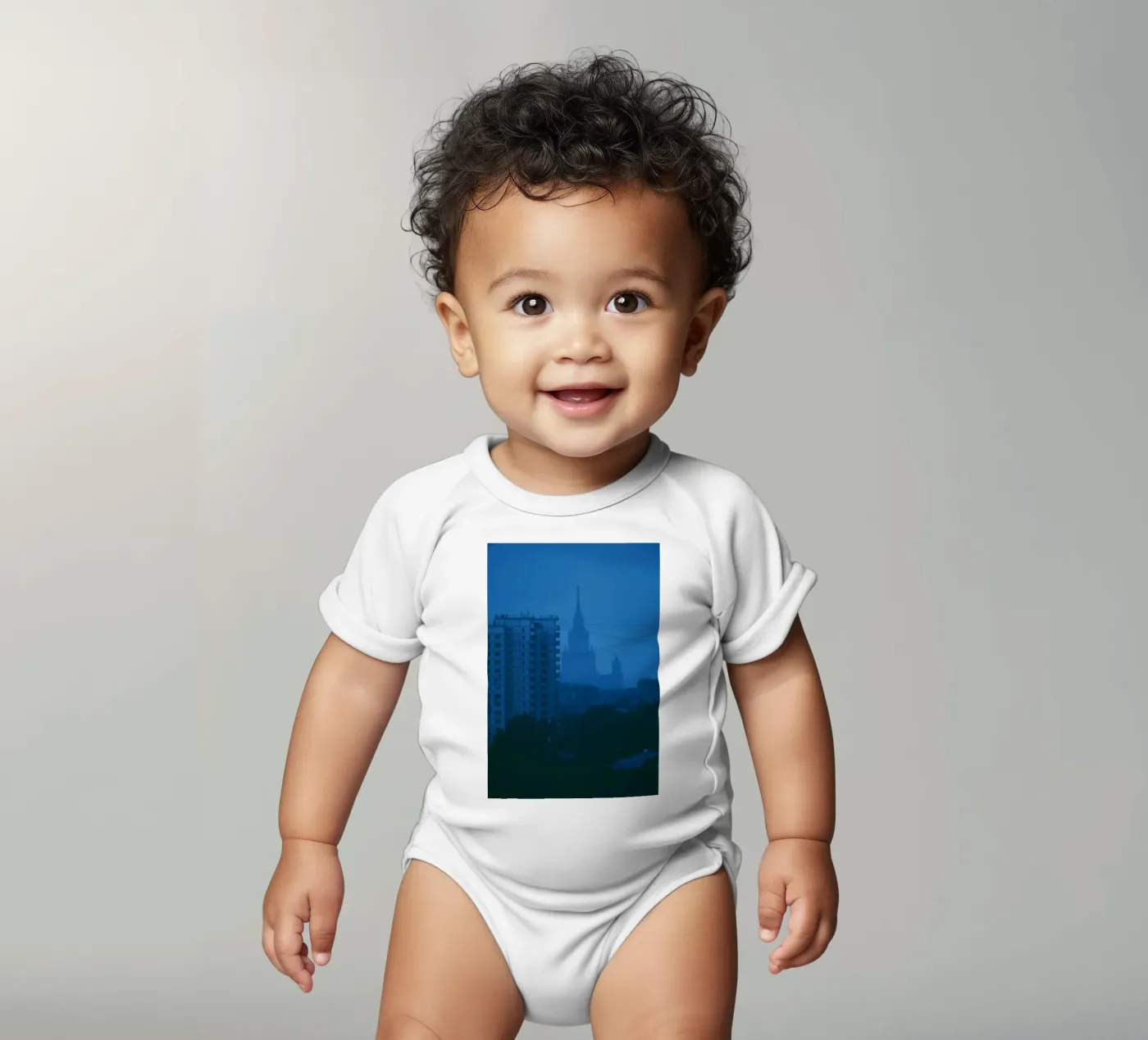 building rise body neonato maniche corte da Bleu