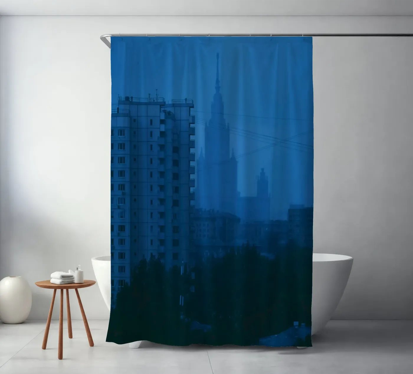 aumento dell'edificio tenda da doccia da Bleu