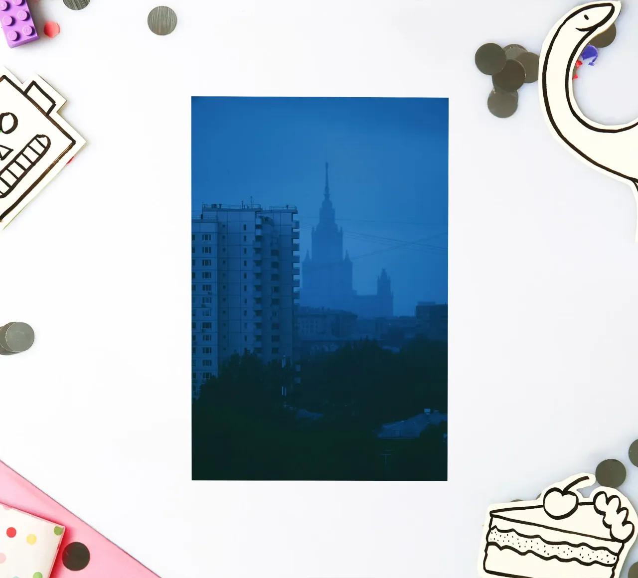 aumento dell'edificio adesivo da Bleu