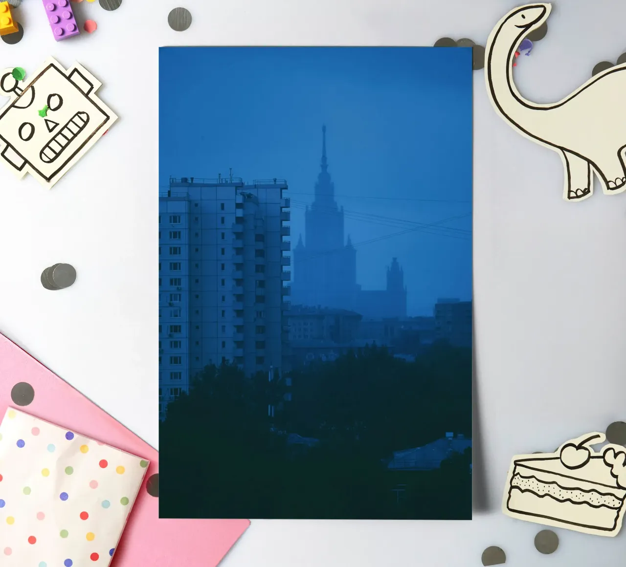 building rise foglio adesivo da Bleu