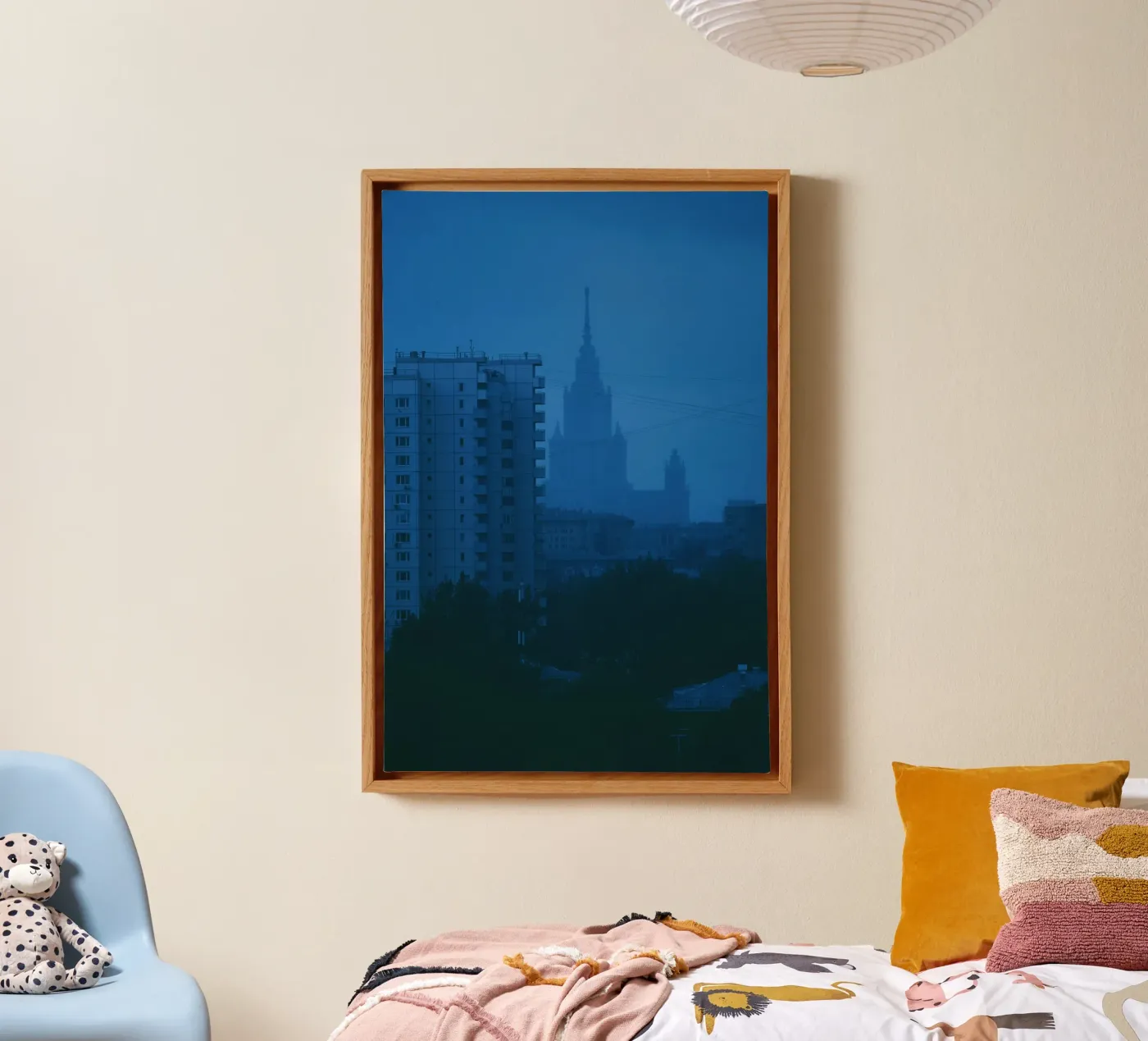 montée en puissance des bâtiments toile de Bleu