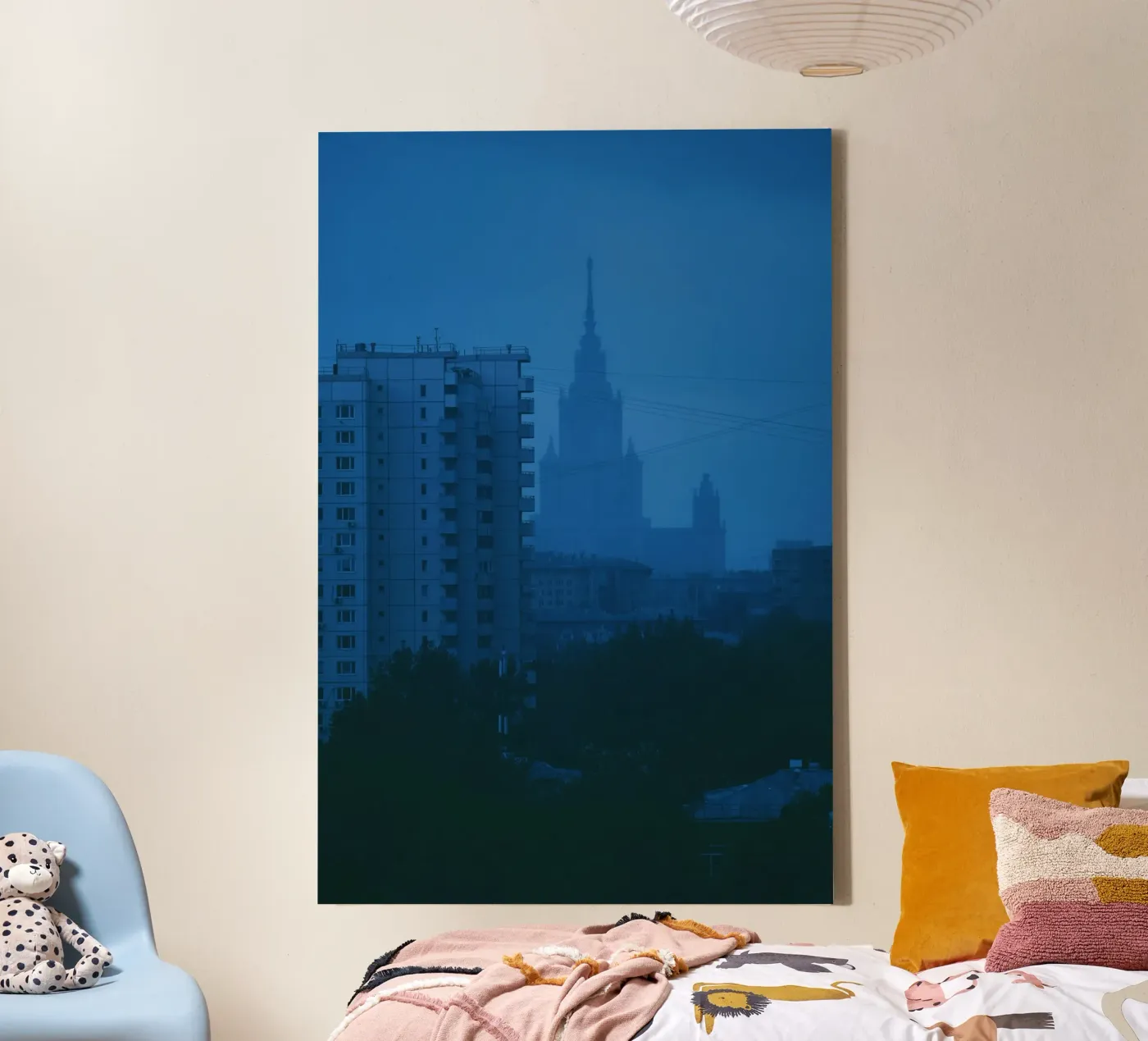 montée en puissance des bâtiments toile de Bleu