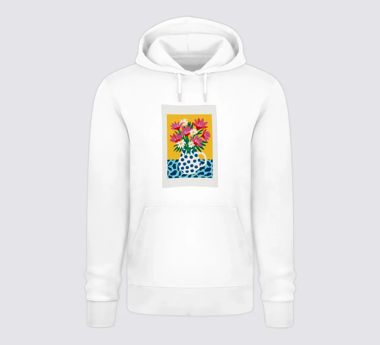 Pois floreale pop felpa con cappuccio da Terra Tone