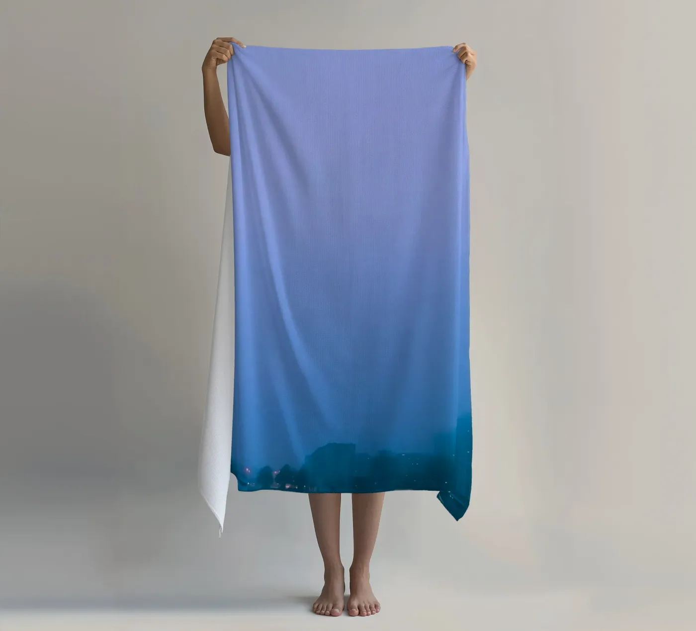 paix bleue serviette de plage de Bleu