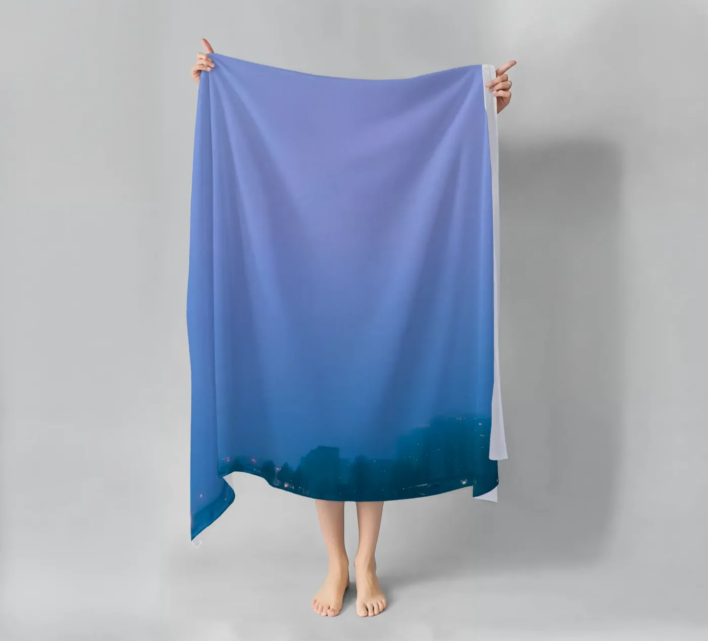 paix bleue serviette de plage de Bleu