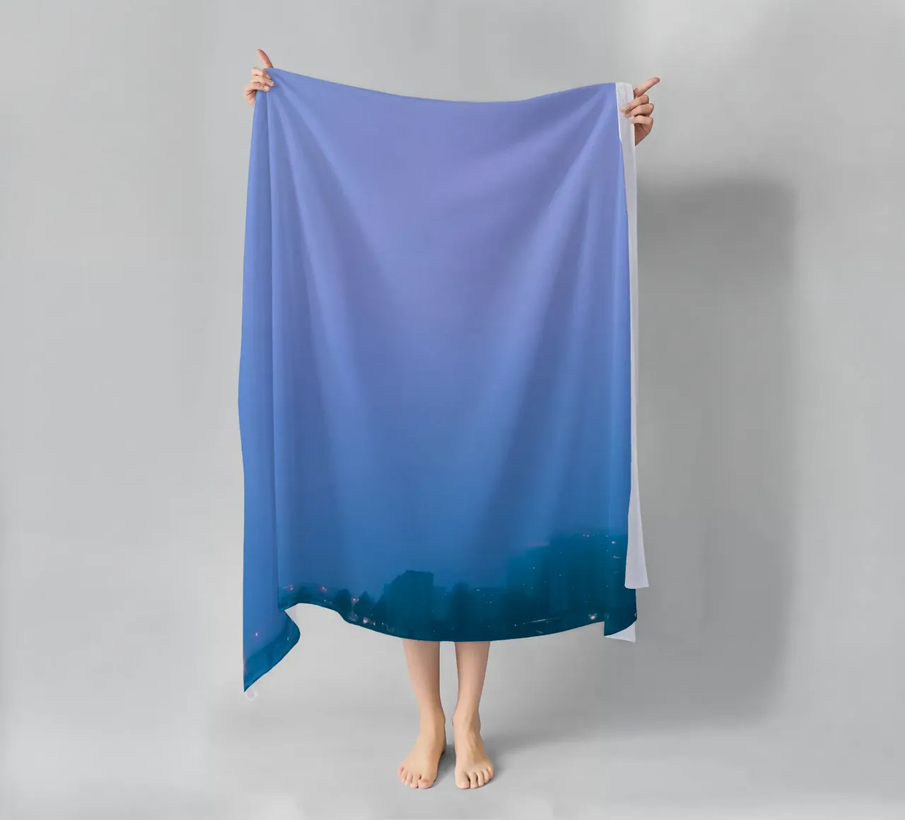blue peace beach towel by Bleu