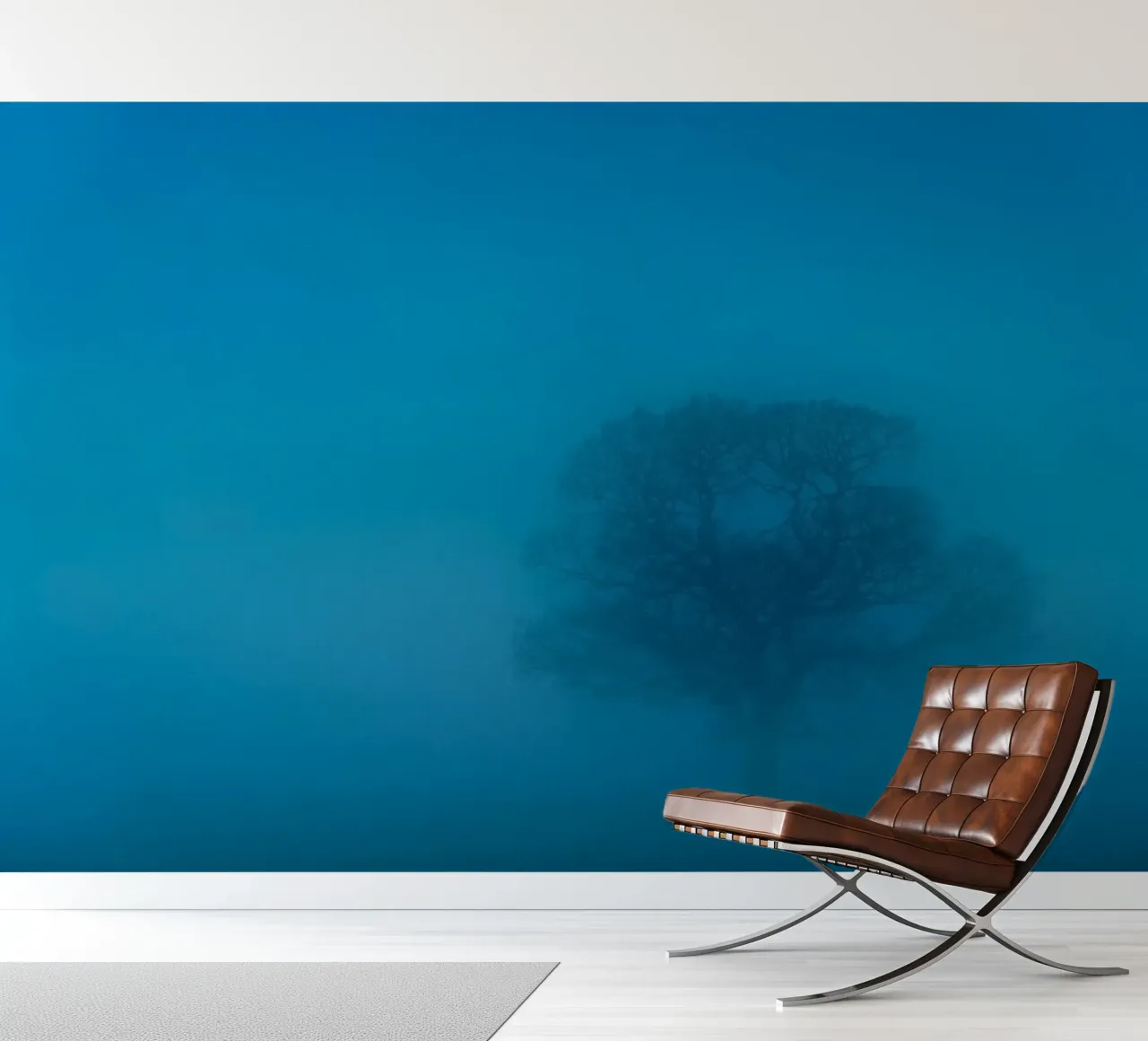 mistboom fotobehang van Bleu