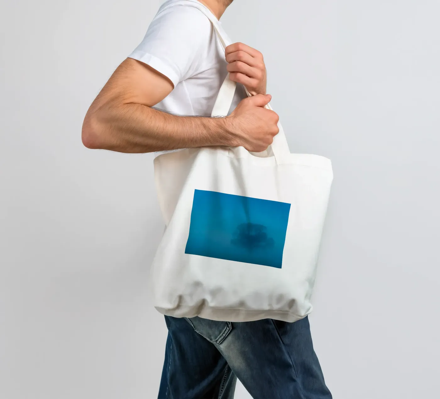 mist tree tote bag by Bleu