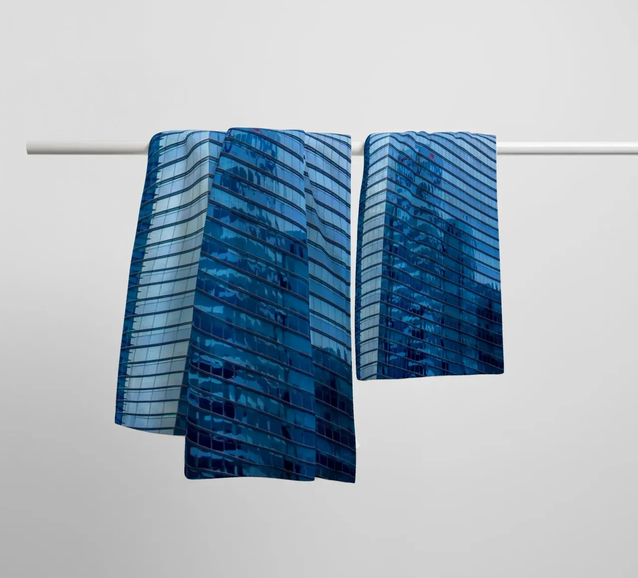 herbe à gratte-ciel serviette de bain de Bleu