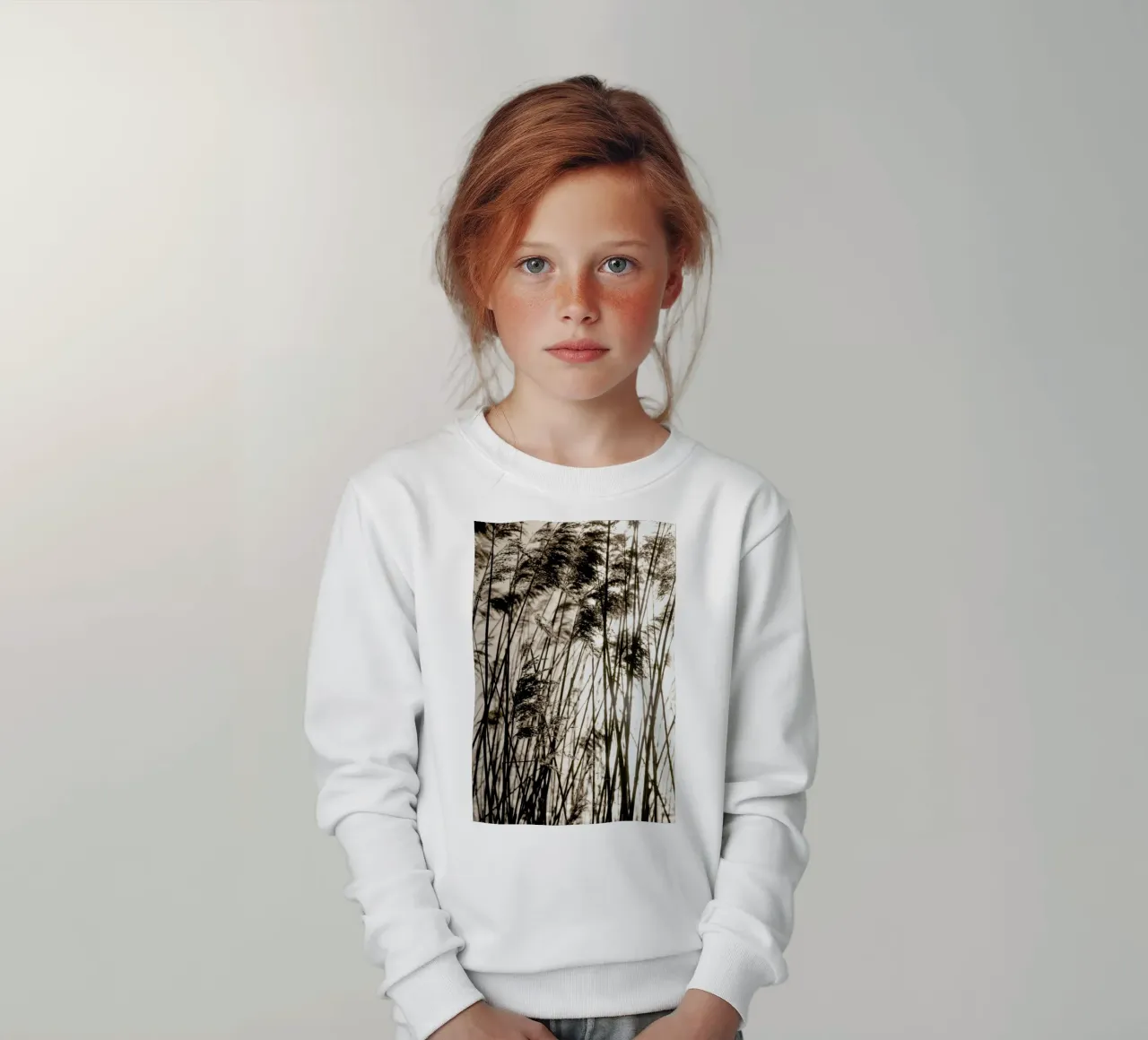 Grasses In The Golden Sunset kids sweatshirt by Studio Nahili