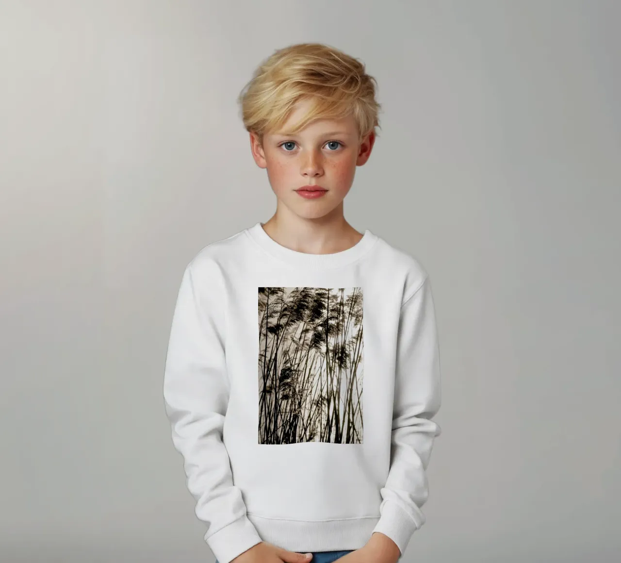 Grasses In The Golden Sunset kids sweatshirt by Studio Nahili