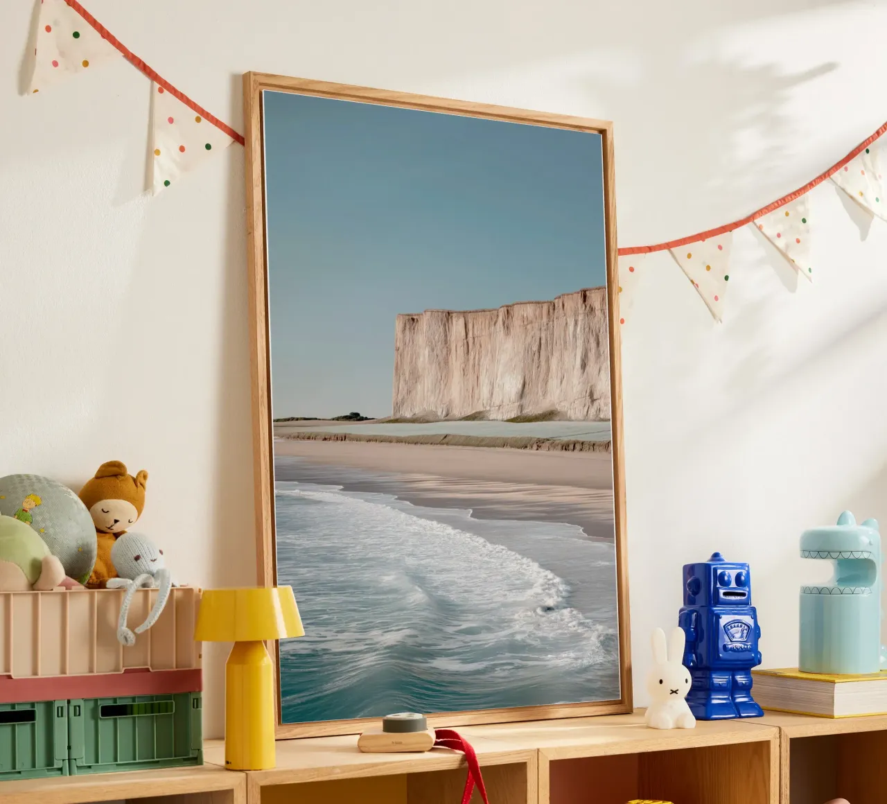 Paesaggio delle scogliere e della spiaggia plexiglass da Indigo Tides Art