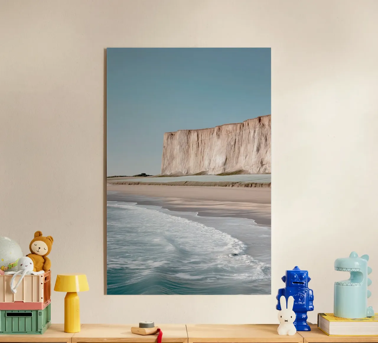 Paesaggio delle scogliere e della spiaggia plexiglass da Indigo Tides Art