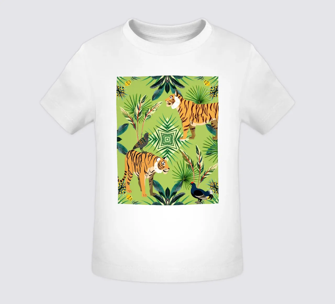 Jungle Love | Tigri e piccioni maglietta neonato da 83oranges