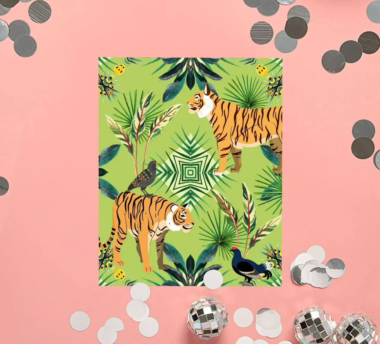 Jungle Love | Tigres y palomas pegatina de 83oranges