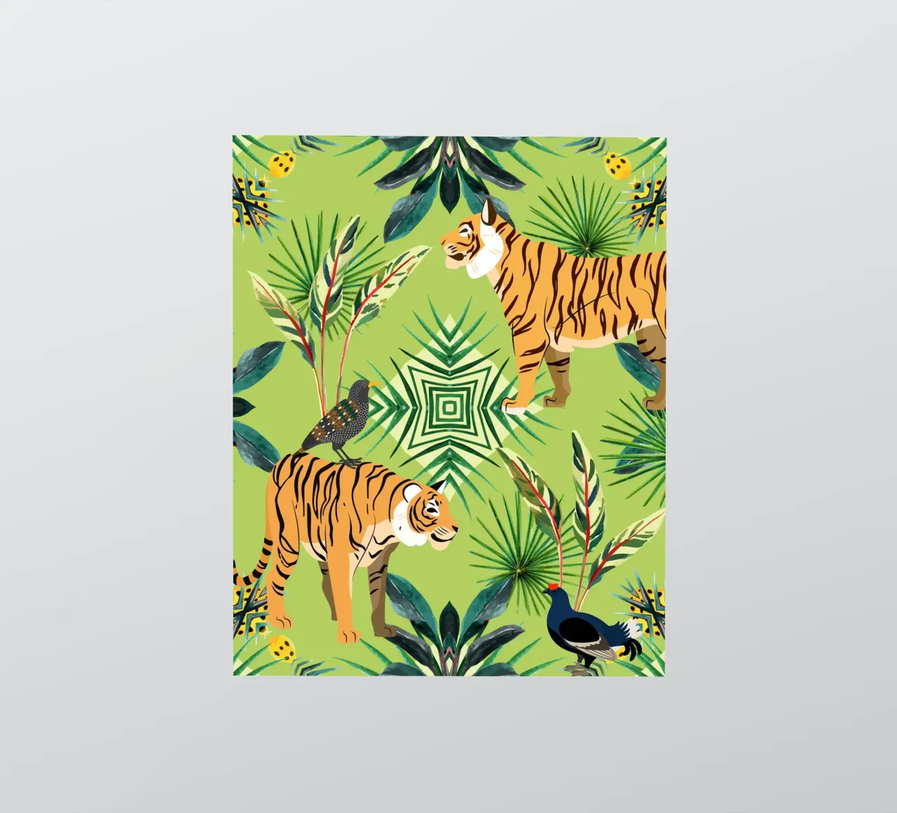 Jungle Love | Tigres y palomas pegatina de 83oranges