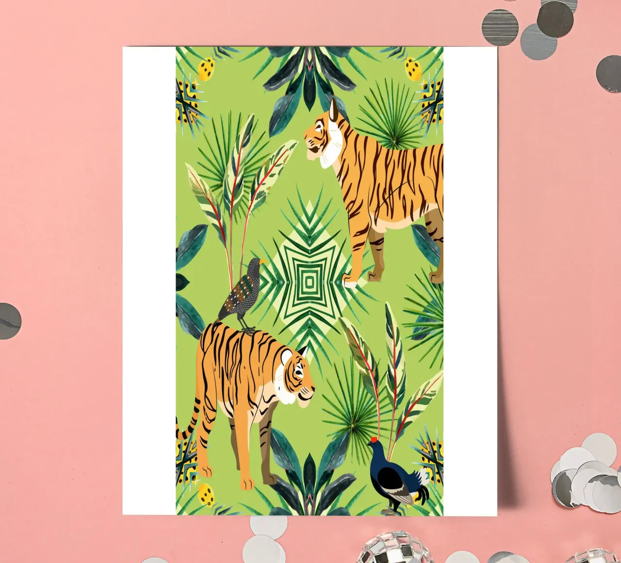 Dschungel Liebe | Tiger & Tauben Stickerbogen von 83oranges