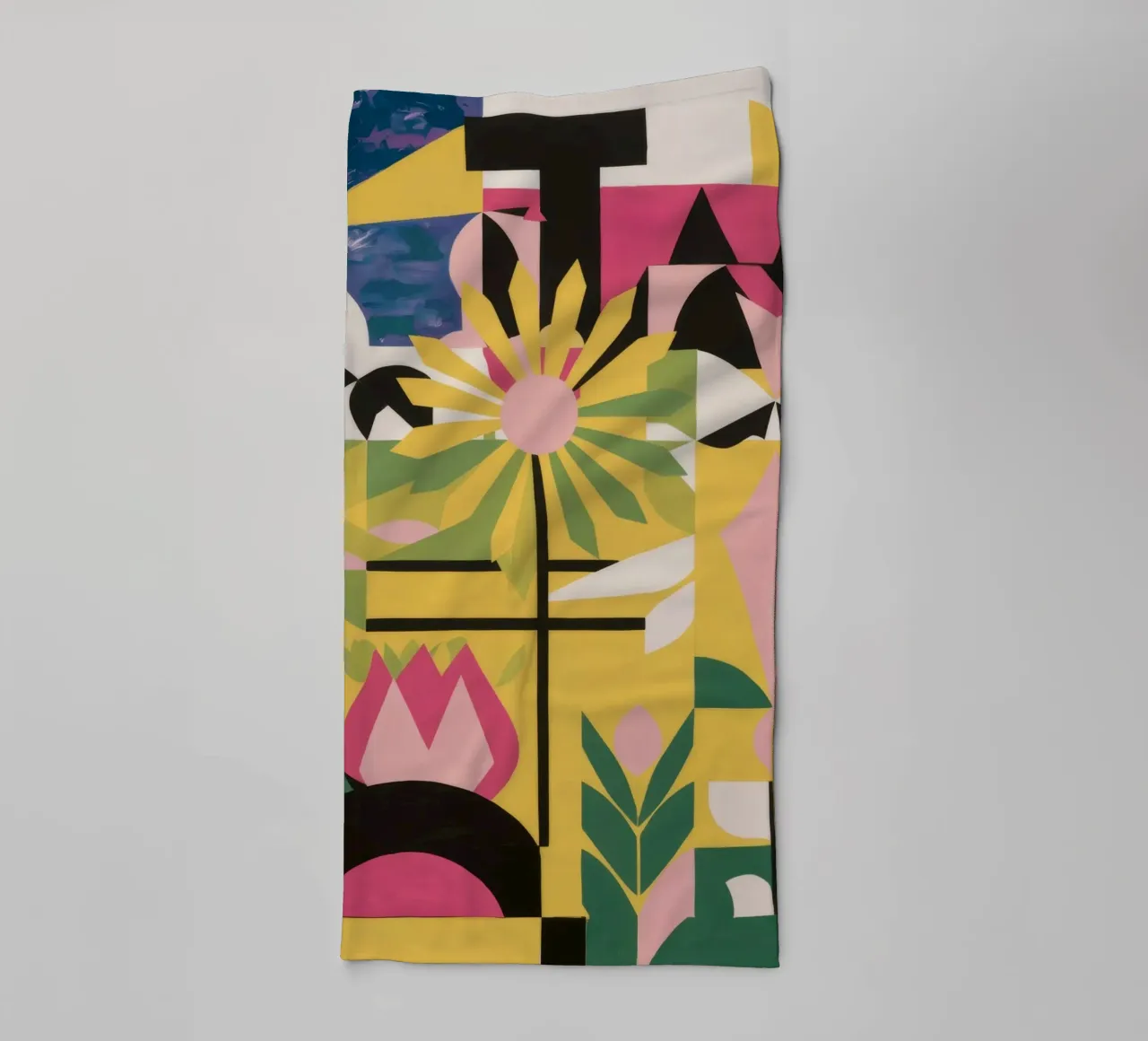 Totem floreale frammentato asciugamano da bagno da Terra Tone