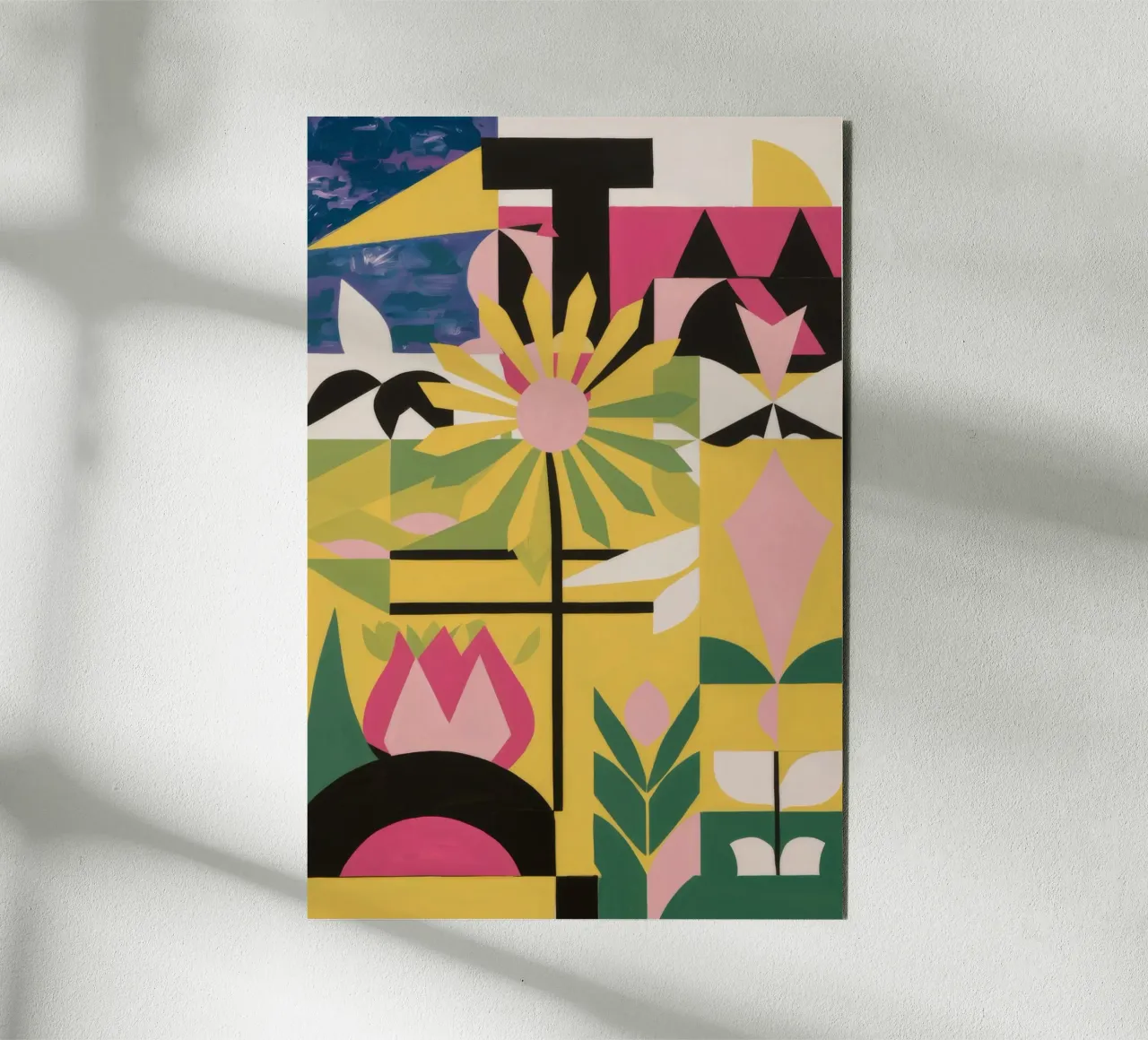 Totem floreale frammentato alluminio dibond da Terra Tone