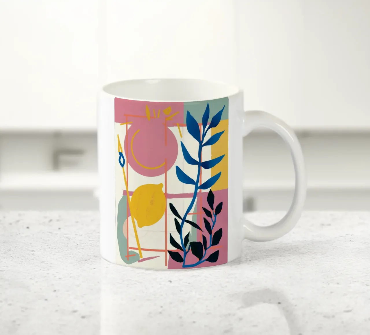 Colore primario del fogliame tazza in ceramica da Terra Tone