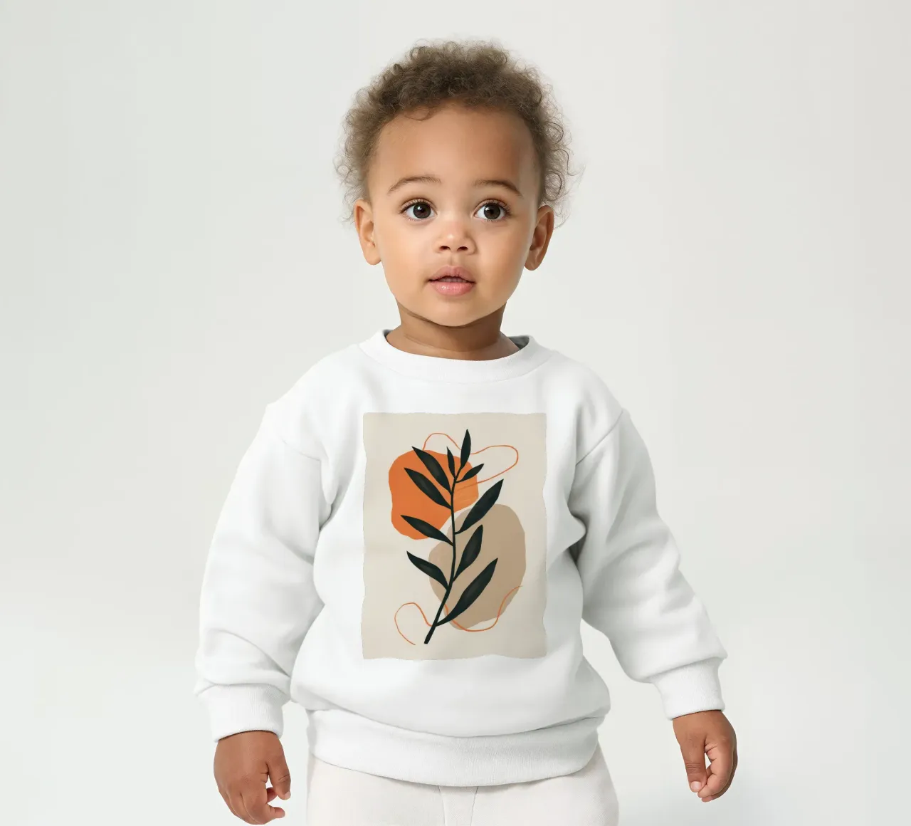Bohemian Leaf Study baby sweatshirt by Terra Tone