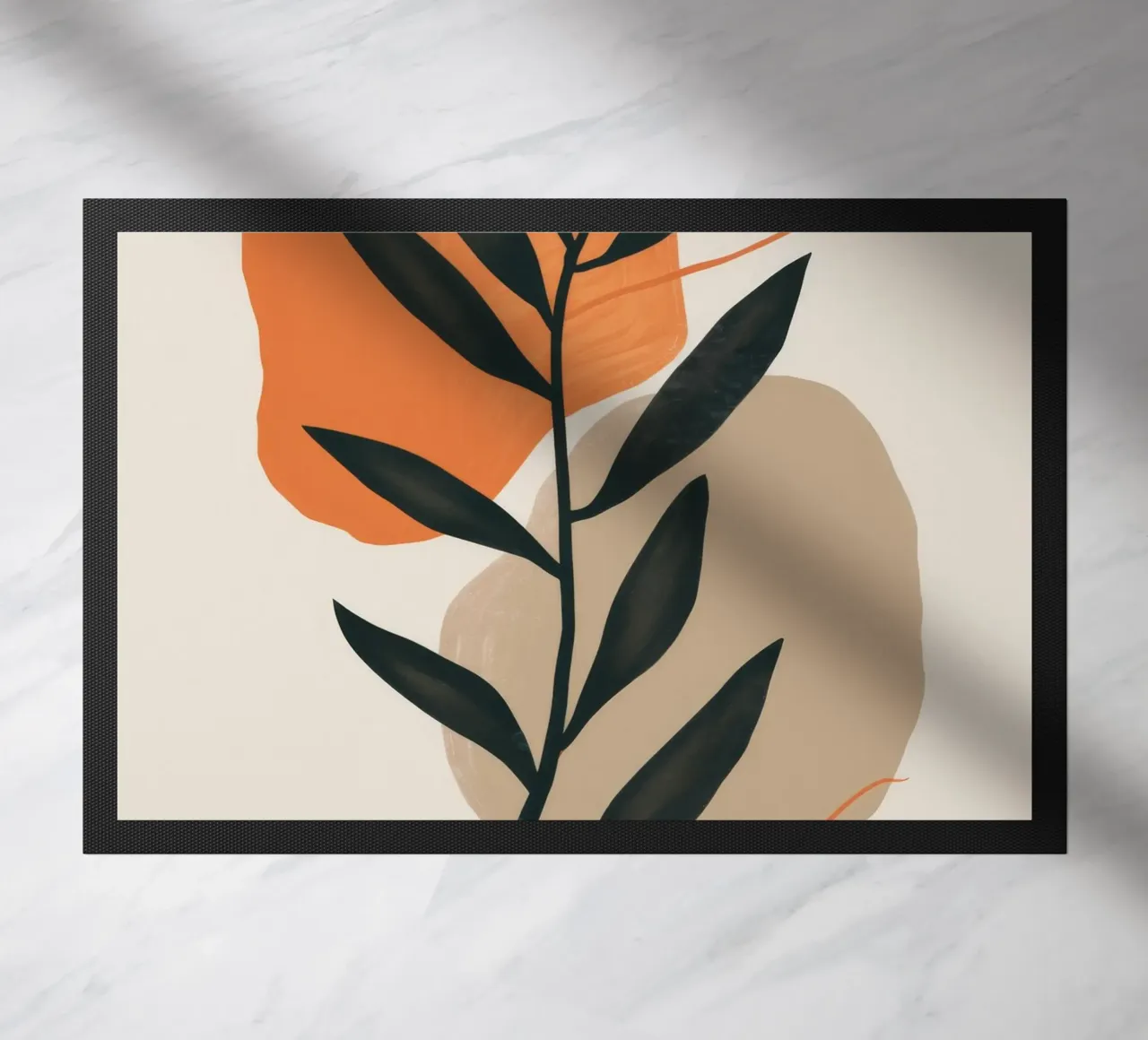 Bohemian Leaf Study doormat by Terra Tone