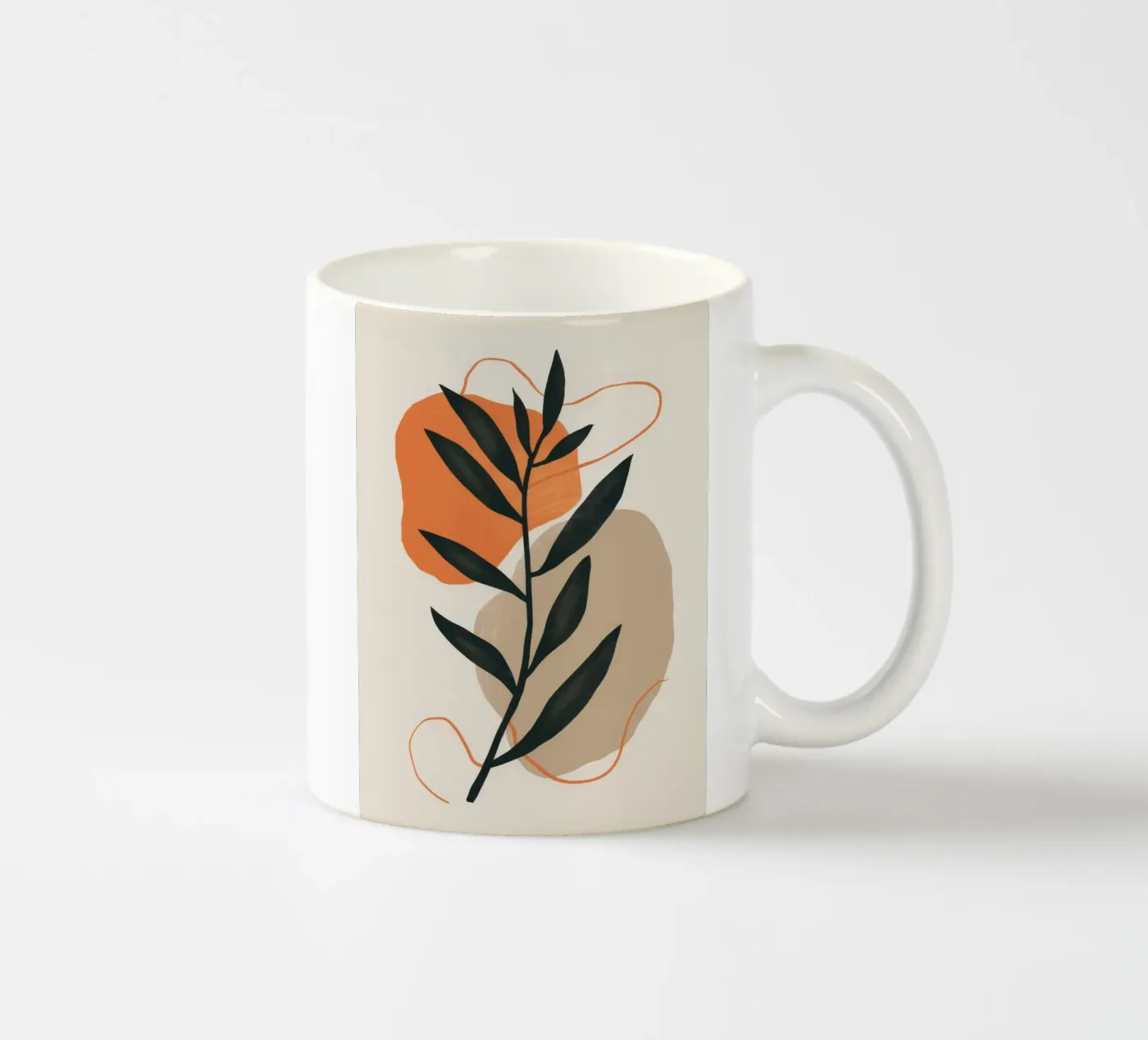 Bohemian Leaf Study ceramic mug by Terra Tone