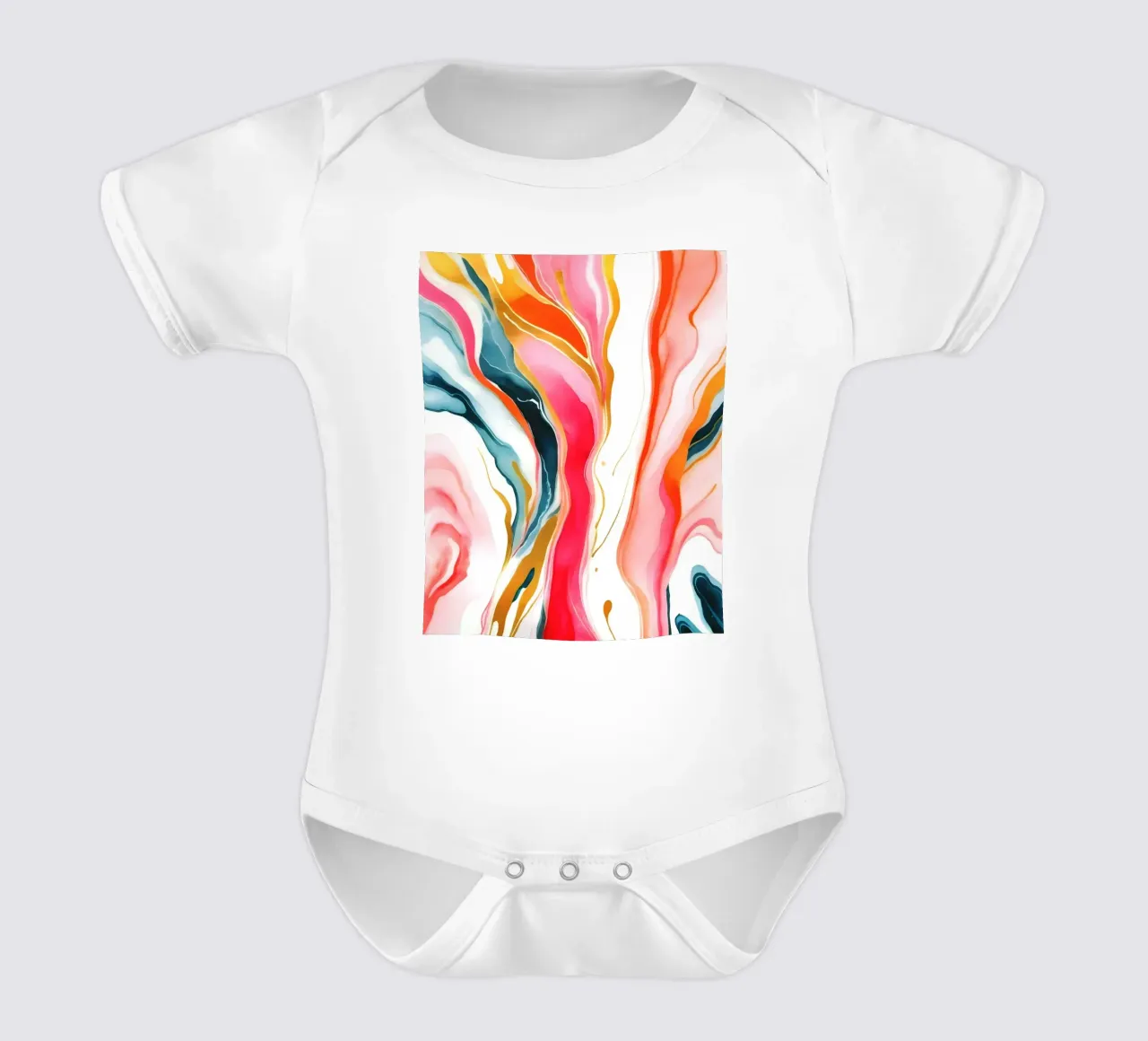 Marmo colorato body neonato maniche corte da 83oranges