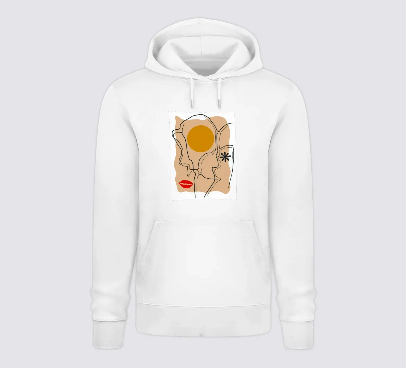 Linear Face Expression hoodie by Terra Tone