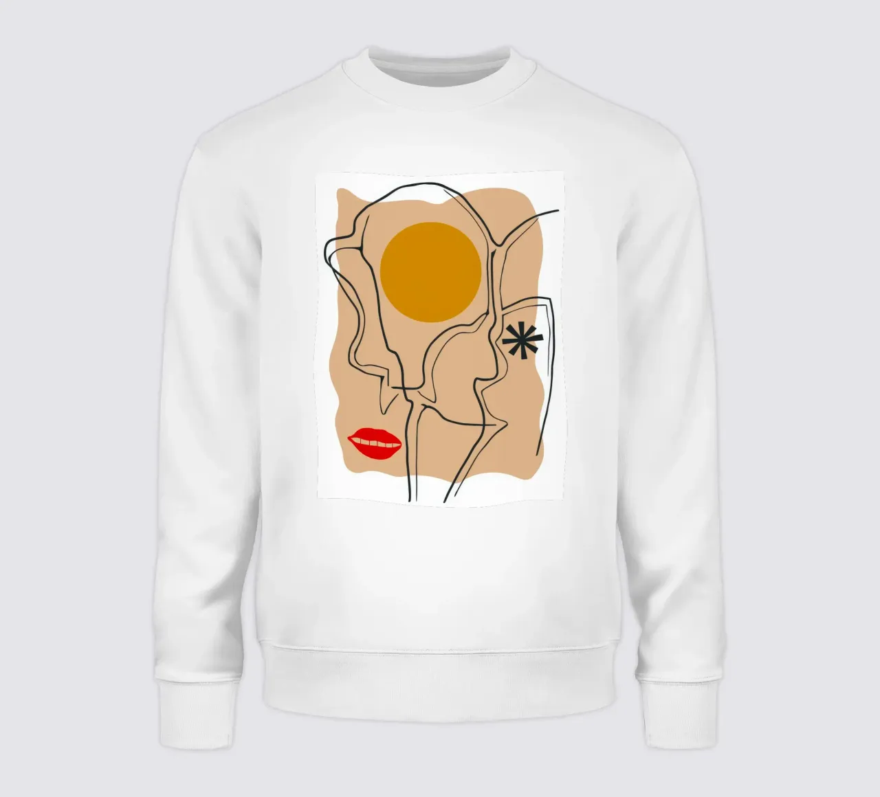 Espressione lineare del volto felpa da Terra Tone