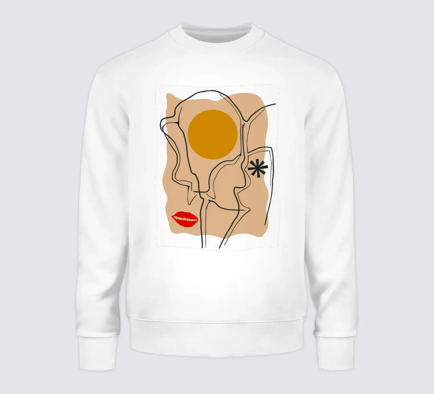 Linear Face Expression sweatshirt by Terra Tone