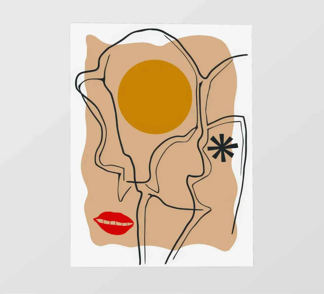 Linear Face Expression fotobehang van Terra Tone