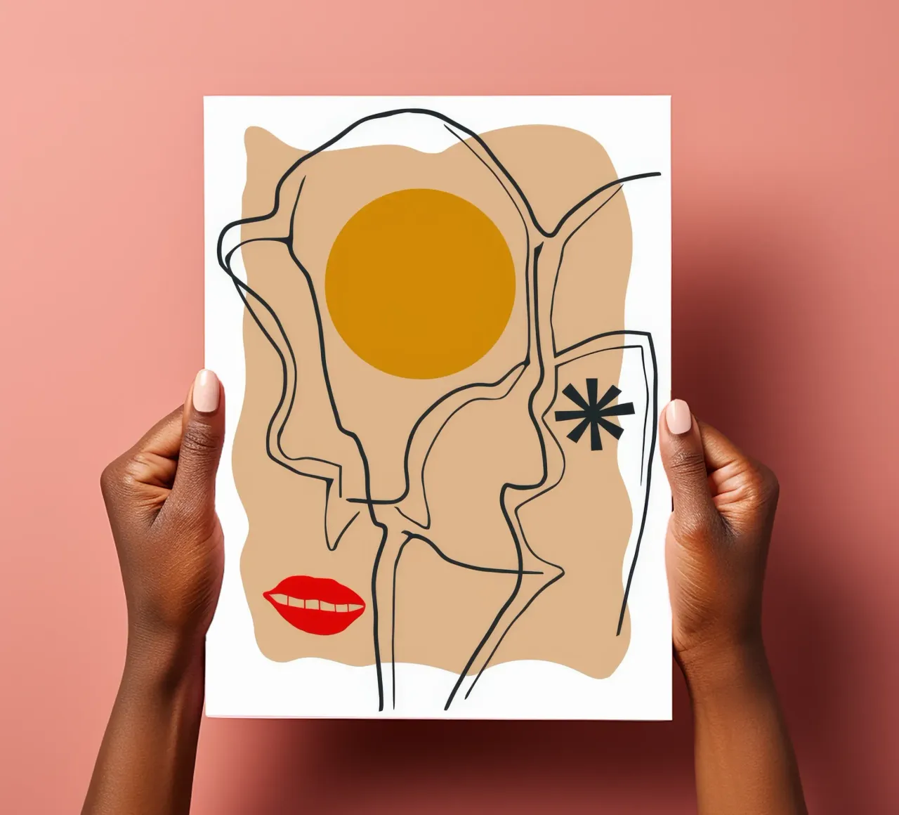 Linear Face Expression sticker sheet by Terra Tone