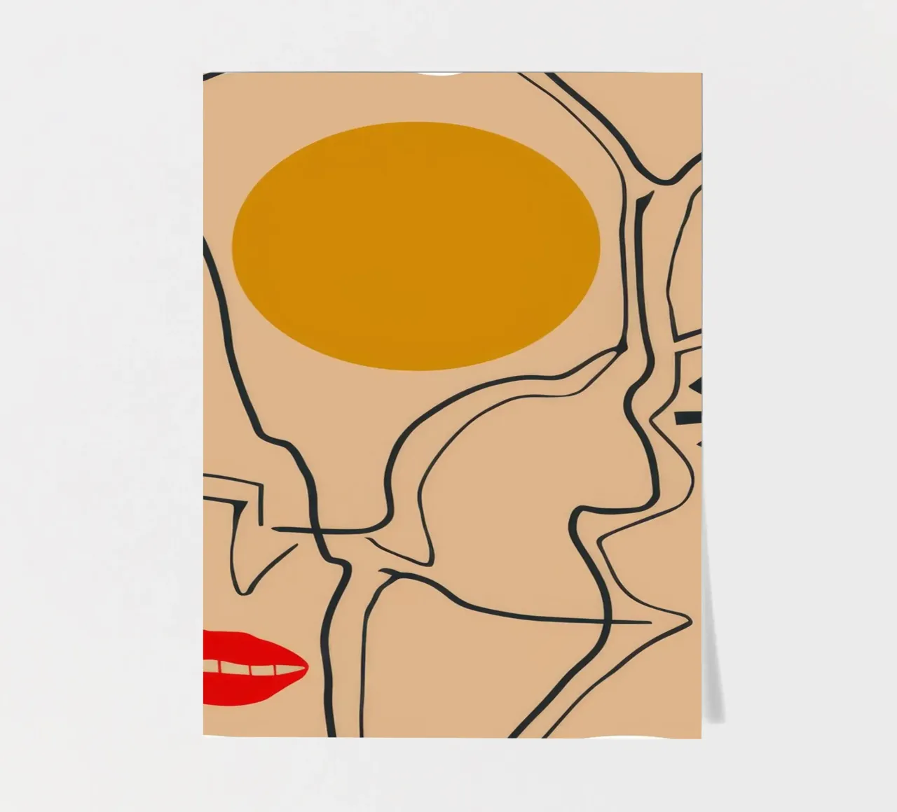 Lineaire gezichtsuitdrukking stickervel van Terra Tone