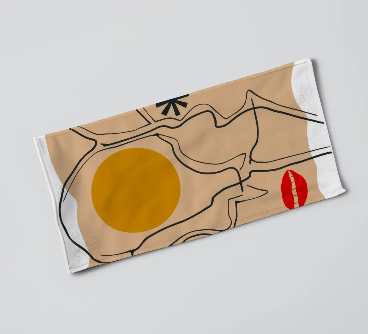 Linear Face Expression towel by Terra Tone