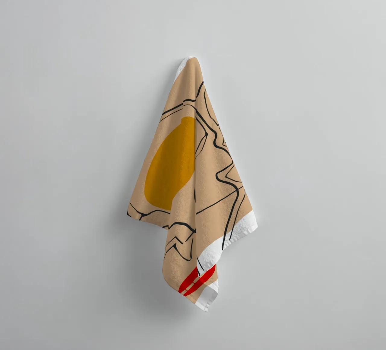 Linear Face Expression towel by Terra Tone