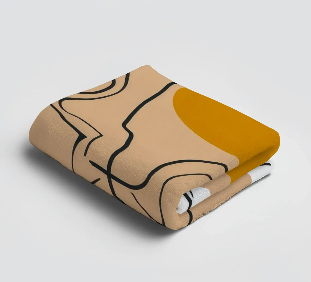 Linear Face Expression towel by Terra Tone