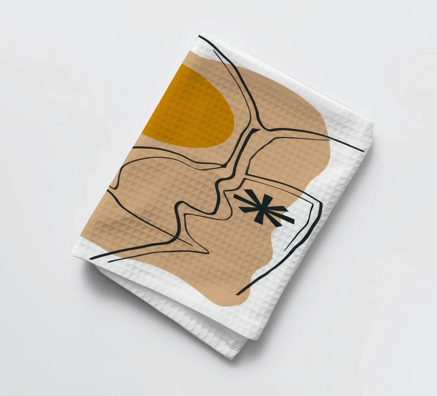 Linearer Gesichtsausdruck Geschirrtuch von Terra Tone