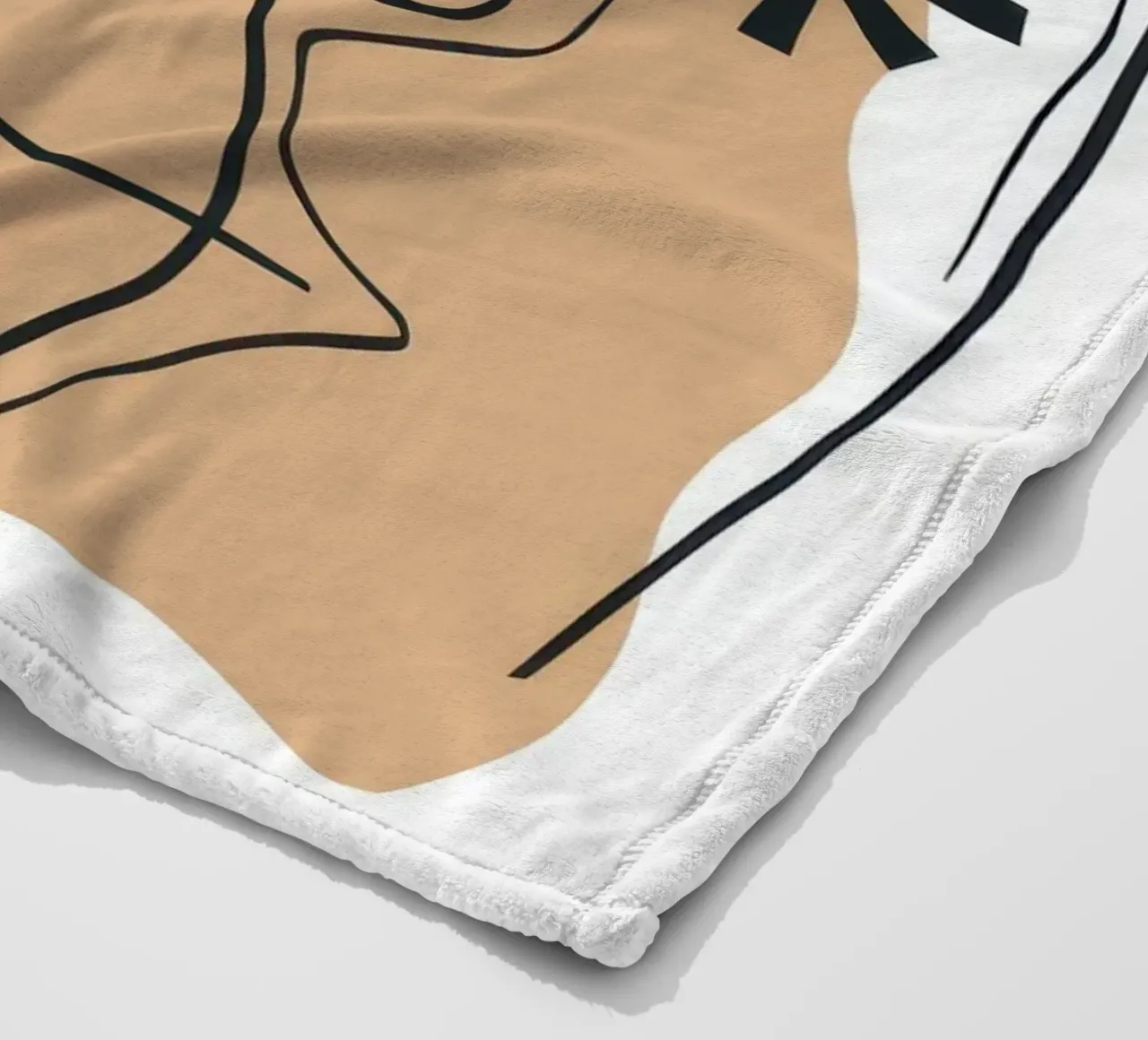 Linear Face Expression fleece blanket by Terra Tone