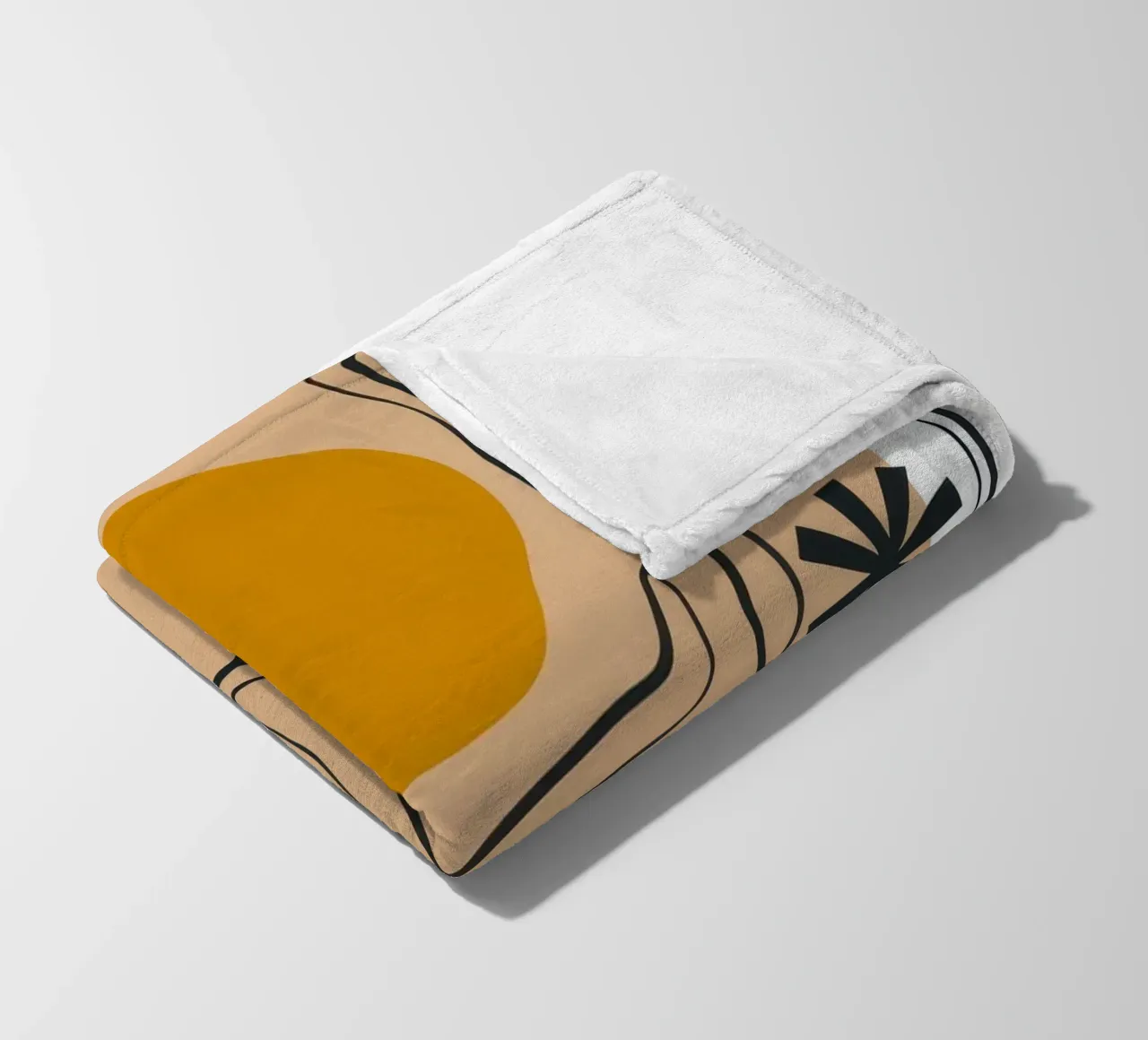 Linear Face Expression fleece blanket by Terra Tone