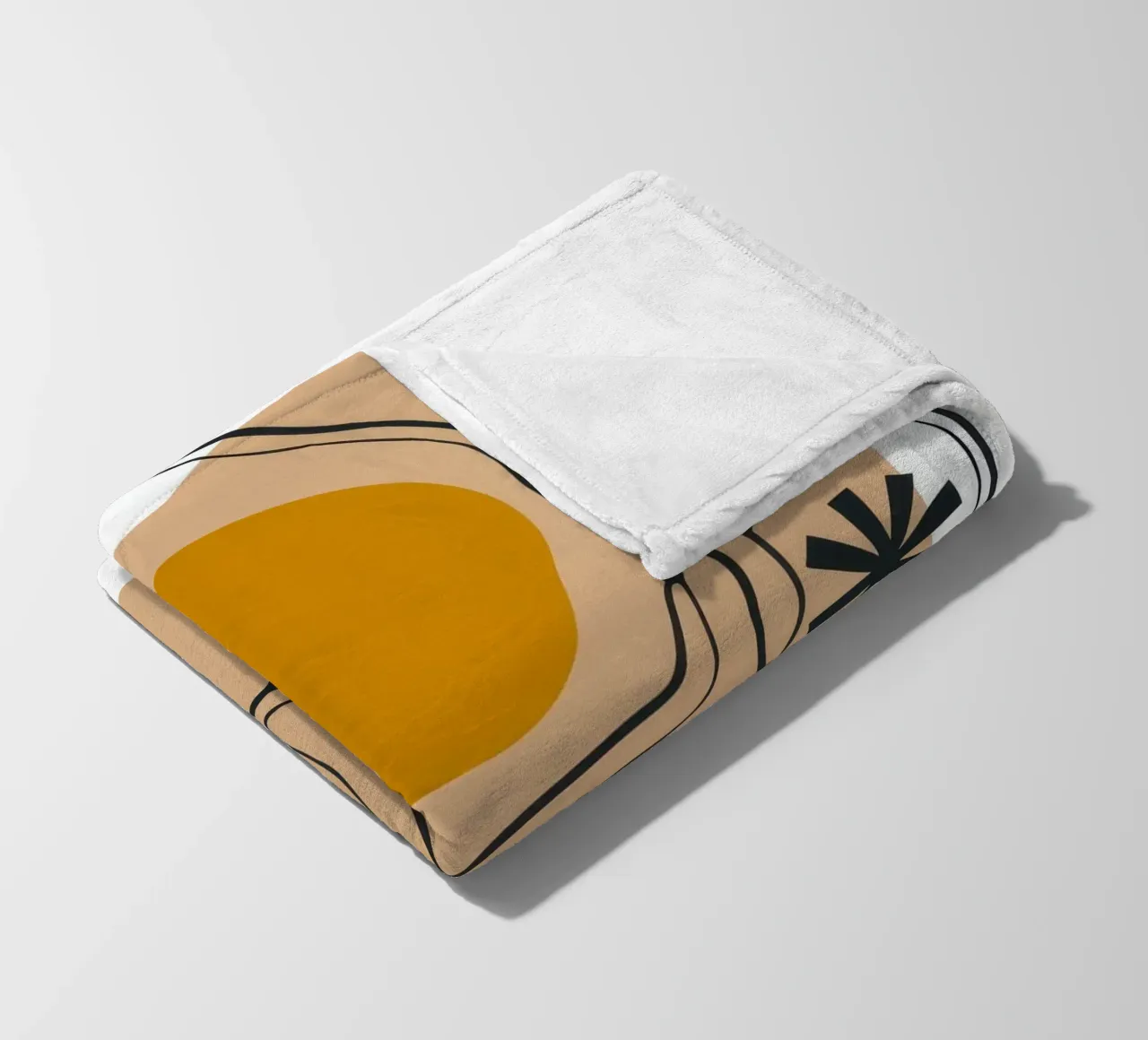 Linear Face Expression fleece blanket by Terra Tone