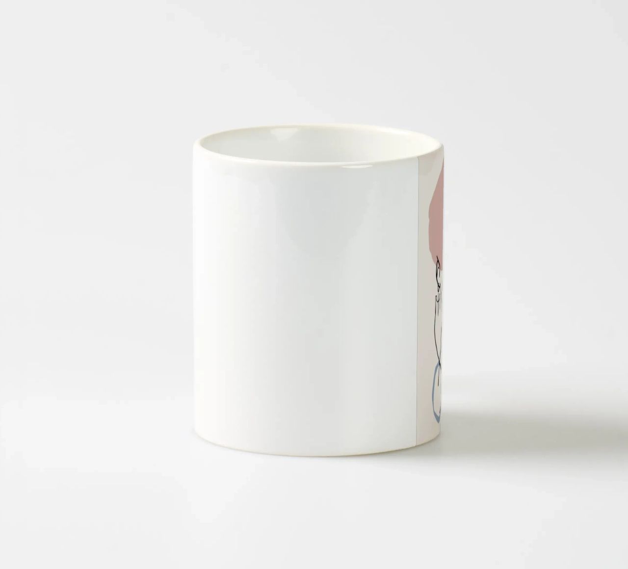 Una linea d'anima tazza in ceramica da Terra Tone
