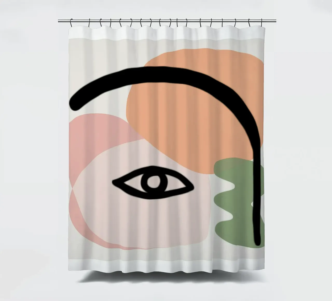 Pastel Shape Gaze shower curtain by Terra Tone