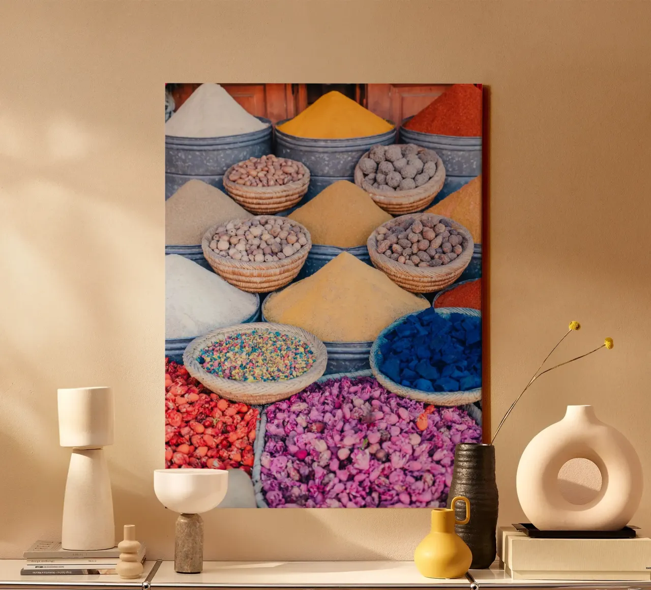 Shopping in Marrakesh canvas met Baklijst van photolovers